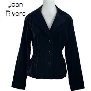 Joan Rivers Black Velvet Grunge Festival CastleCore Jacket Blazer NWOT Size L